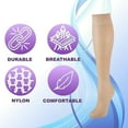 thumbnail image 3 of Women's Cotton Sole Knee Highs Regular & Queen Sizes 6 Pair Packs, 3 of 4