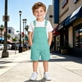 thumbnail image 6 of Landzoo Girls Shorts Solid Color Elastic Waist With Pockets Summer Cozy Soft Girls Overalls Shorts Size 12-13 Years Mint Green, 6 of 9