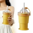 thumbnail image 2 of 340Ml Collapsible Ice Hockey Cup, Mohdy Silica Gel Kitchen Cups, 2 In 1 Silicone Ice Maker Cup Foldable Ice Cup With And Lid Leakproof Travel Tumbler For Camping Summer Cold Drinks, 1 340Ml, 2 of 9