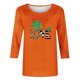 thumbnail image 2 of TaTaai Women Loose Black Top St. Patrick's Print Crew Neck 3/4 Sleeve Fashion Tee Ladies Spring Daily Wear Soft Comfortable Non-See-Through No Fading Stylish Top Gift, 2 of 7