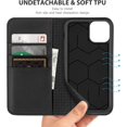 thumbnail image 4 of iPhone 11 Pro Max Case, Genuine Leather iPhone 11 Pro Max Wallet Case Auto Sleep Wake RFID Protective, 4 of 5