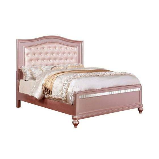 Furniture Of America Paisley Glam Queen Bed In Rose Gold Com