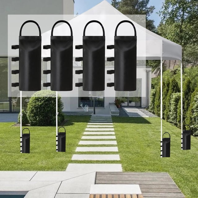 4 bolsas de arena con pesas para toldos, bolsas de arena portátiles para patas de cenador, muebles de exterior y sombrillas de patio.