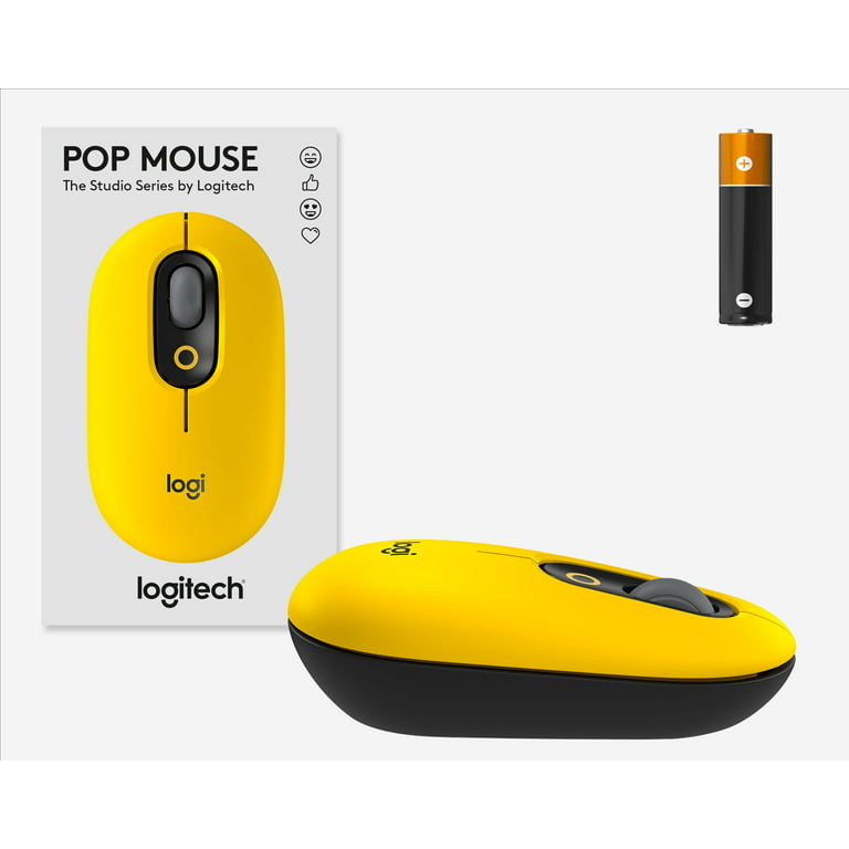 Logitech POP Silent USB Type A Wireless Bluetooth Mouse, Blast Yellow 
