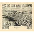 thumbnail image 2 of Fowler 30x26 Black Ornate Wood Framed with Double Matting Museum Art Print Titled - Williamsburg Pennsylvania - Fowler 1906, 2 of 4