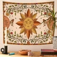 thumbnail image 5 of DaShan Boho Tapestry Wall Hanging,Yellow Sun and Moon Wall Decor for Bedroom Living Room Dorm,60"Wx50"L, 5 of 6