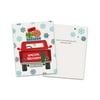 Personalized Vintage Red Truck Folded Holiday Greeting Card