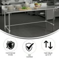 thumbnail image 4 of Flash Furniture 72" x 30" Stainless Steel General Purpose Table with 4" Backsplash, 4 of 10