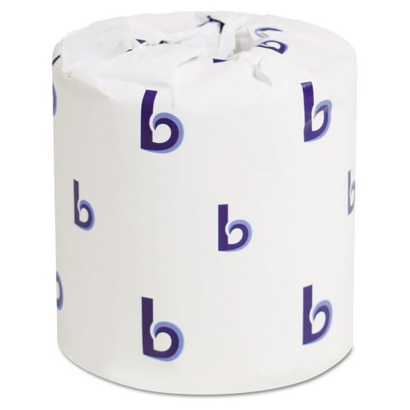 Bathroom Tissue - Standard 2-Ply White Toilet Paper - 500 Sheets/Roll, 96 Rolls/Carton - for Office, Restaurant, Industrial Use