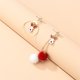 thumbnail image 4 of HomeKingdee Christmas Reindeer Asymmetric Earrings with Fuzzy Pompom - Alloy Festive Holiday Jewelry for Women and Girls, 4 of 6