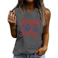 thumbnail image 3 of Yteetum Americans Flag Patriotic Tank Tops for Women 4th of July Crewneck Loose Fits Summer Graphic Sleeveless Shirts Casual Round Neck Loose Sleeveless T-Shirt, 3 of 5