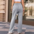 thumbnail image 5 of Inglocry Women's Wide Leg Sweatpants Baggy Straight Leg Lounge Pants Fall Outfits Athletic Joggers with Pockets Light Gray XL, 5 of 5