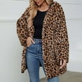 thumbnail image 6 of Elainilye Fashion Fall Jackets for Women Ladies Warm Faux Furry Long Coat Jacket Winter Solid Turn Down Collar Outerwear,Brown, 6 of 9
