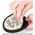 thumbnail image 3 of Silicone Non-Slip Drink Coasters with Removable Printed Absorbent Felt Pad - Set of 4 - Love, 3 of 3
