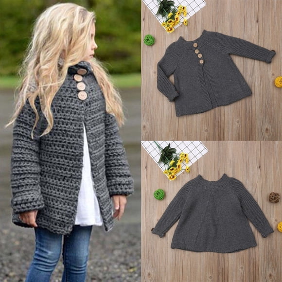 Bébé Garçon Garçon Fille à Manches Longues Câble Tricot Cardigan Veste Manteau Outwear