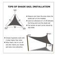 thumbnail image 4 of Right Triangle Sun Shade Sail Canopy Awning, Uv Blockage Water Air Permeable, 4 of 5