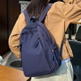 thumbnail image 3 of Crinkled Washed Nylon Soft Backpack Oversized Multi Pocket Lightweight Waterproof Teen Back To School Casual Travel Bookbag, 3 of 8