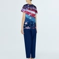 thumbnail image 6 of LHVUOA Fourth of July Scrubs Medical Uniform Women Scrubs Set Stars Stripes Print Scrubs Top and Pants, 6 of 7