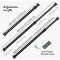 thumbnail image 2 of 2PCS Tension Rod, Ludolm Small Tension Rods for Windows, No Drilling Rustproof Spring Adjustable Short Tension Rod for Wardrobe Bars, Bookcase (Black, 10-16 inch), 2 of 7