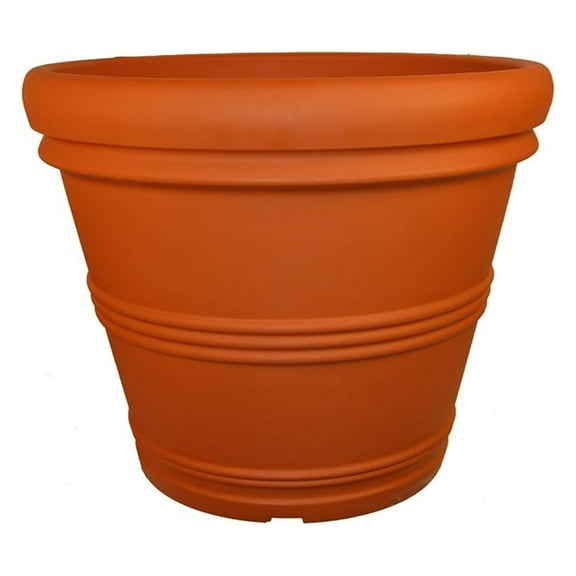RR20TC Rolled Rim Garden Planter, Terra Cotta, 20In