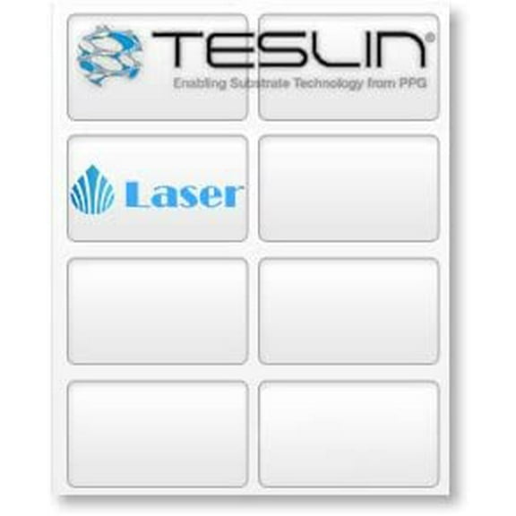 Teslin® Synthetic Paper- for Laser Printers - Micro-Perforated 8-up - 10 mil | 25 Sheets
