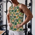 thumbnail image 5 of Logiee Pineapples Palm Leaves Print Men's Workout Tank Top,Quick Dry Workout Tank Top,Gym Muscle Tee,Fitness Bodybuilding Sleeveless T Shirt-XX-Large, 5 of 7