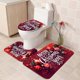 thumbnail image 4 of Juego De Cortina De Ducha Navideña Con Manta Antideslizante, Asiento De Inodoro Y Alfombrilla De Baño. Decoración De Baño De 4 Piezas. Navidad10, 4 of 4