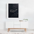thumbnail image 2 of Whale Constellation - Digital Art Space Stars Night Sky Geometric Cosmic Astronomy Abstract White Framed Wall Art Print 6 x 8 inches, 2 of 3