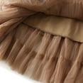 thumbnail image 4 of SWSMCLT Women's Long Tutu Skirt High Waisted Cute Layered Bubble Skirt Skirt Pleated Flowy Elastic Waist Dark Khaki Medium-Large, 4 of 4