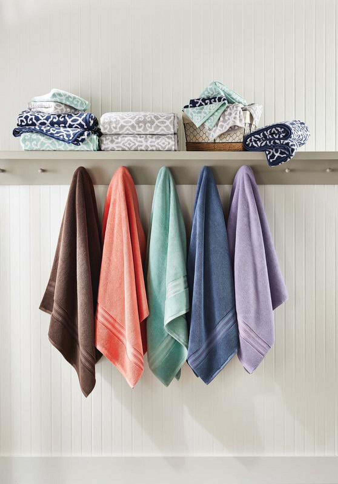 Insignia Blue 6PC Bath Towel Set, Better Homes & Gardens Thick and Plush Collection - image 5 of 5