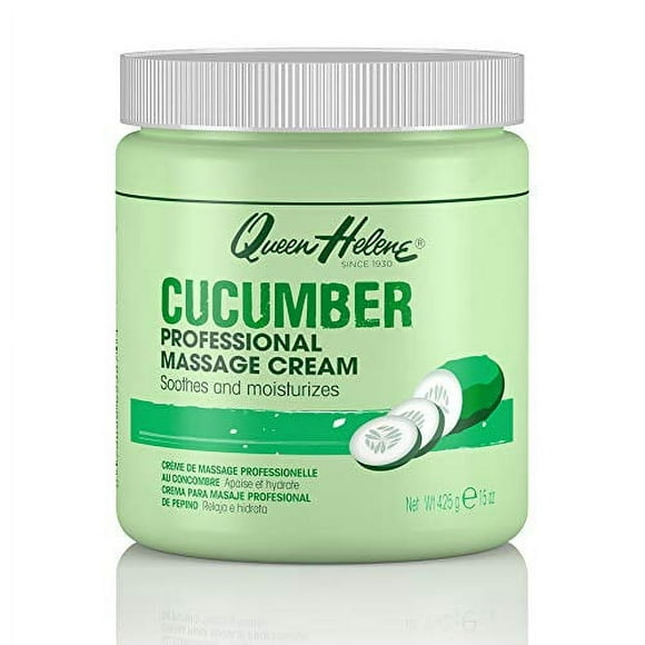 Queen Helene Crème de Massage Professionnelle, Concombre, 15 Oz (l'Emballage Peut Varier)