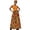 Orange, variant on MuXiKeJi Clothes Stylish African Print Maxi Skirt Featuring Convenient Pockets and Included Casual Head Wrap Scarf