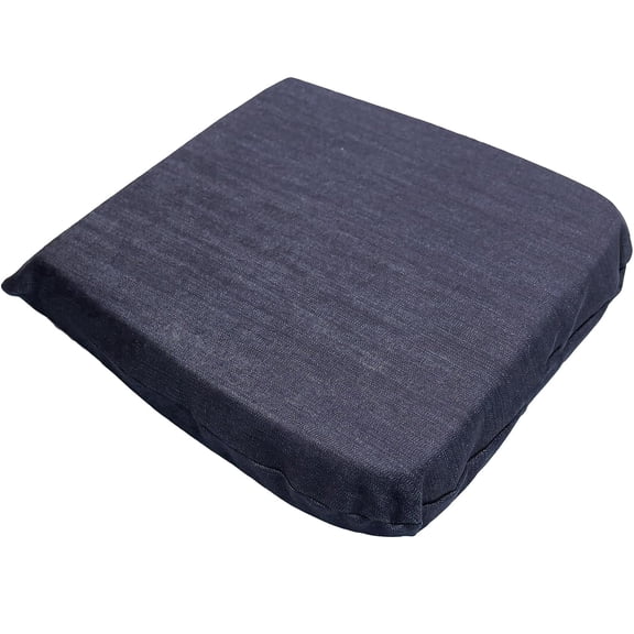 Organic Textiles 100% Organic Latex Seat Cushion with Dark Blue Cotton Cover - (2", Firm) - Pack of 1