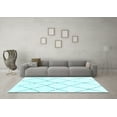 thumbnail image 3 of Ahgly Company Indoor Square Solid Light Blue Modern Area Rugs, 4' Square, 3 of 4
