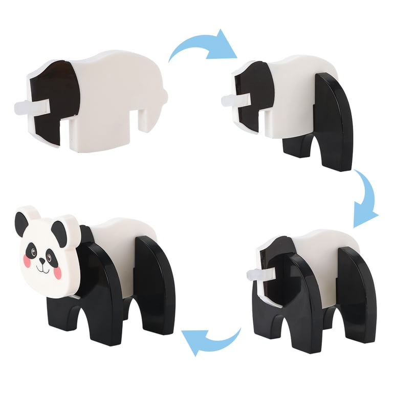 PicassoTiles 4PC Panda & Monkey Magnet Tiles, Educational Magnetic