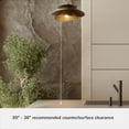 thumbnail image 6 of Hunter - Hiro 1-light Alturas Gold, Medium Size Pendant Light, Dimmable, Modern Style, Cone Shaped, for Bedrooms, Dining, Living Rooms - 48156, 6 of 8