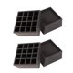 thumbnail image 4 of Elevador de muebles de 2 pulgadas, elevador de escritorio cuadrado de TPU apilable, resistente, impermeable, antideslizante, elevador de cama negro, 4 of 5