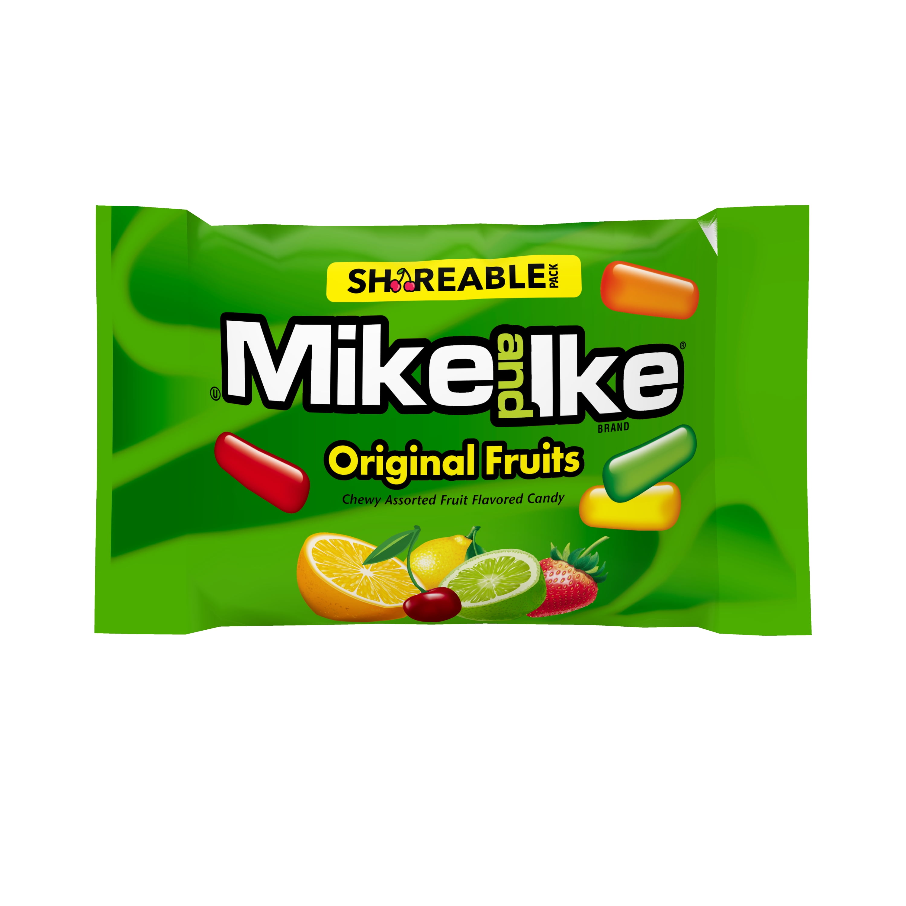 (3 pack) MIKE and IKE Original Fruits Flavored Chewy Candy, 3.5 Ounce, 1 Pouch