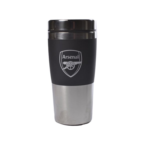 Arsenal - Black & Silver Travel Mug