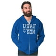 thumbnail image 4 of USAF Son United States Air Force Zip Hoodie Sweatshirt Men Brisco Brands S, 4 of 6