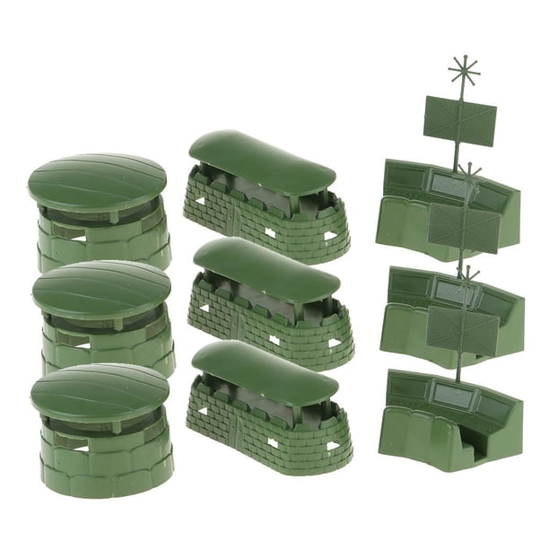 Accesorios Para Hombres Del -9PCS Kits De De Juguete Modelo De Blockhouse Kits