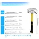 thumbnail image 3 of Kit surtido de herrajes JEGONFRI con 2 clavos y un martillo de 225 g, 3 of 7