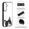 thumbnail image 2 of WIRESTER Shockproof Soft Rubber Cover Case for Samsung Galaxy S25 6.2" 2025, Animal Black White Tuxedo Cat, 2 of 5