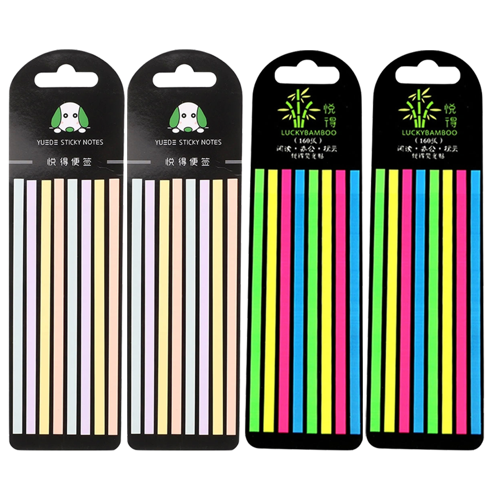 BESTONZON 4 Boxes Fine Bookmarks Portable Reading Strips Reading