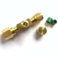 thumbnail image 3 of Adaptador en T con Accesorios de Rosca Macho SAE de 1/4" Giratorios, Válvula de Servicio de Refrigeración de Latón Macizo para Bomba Nueva, 3 of 5