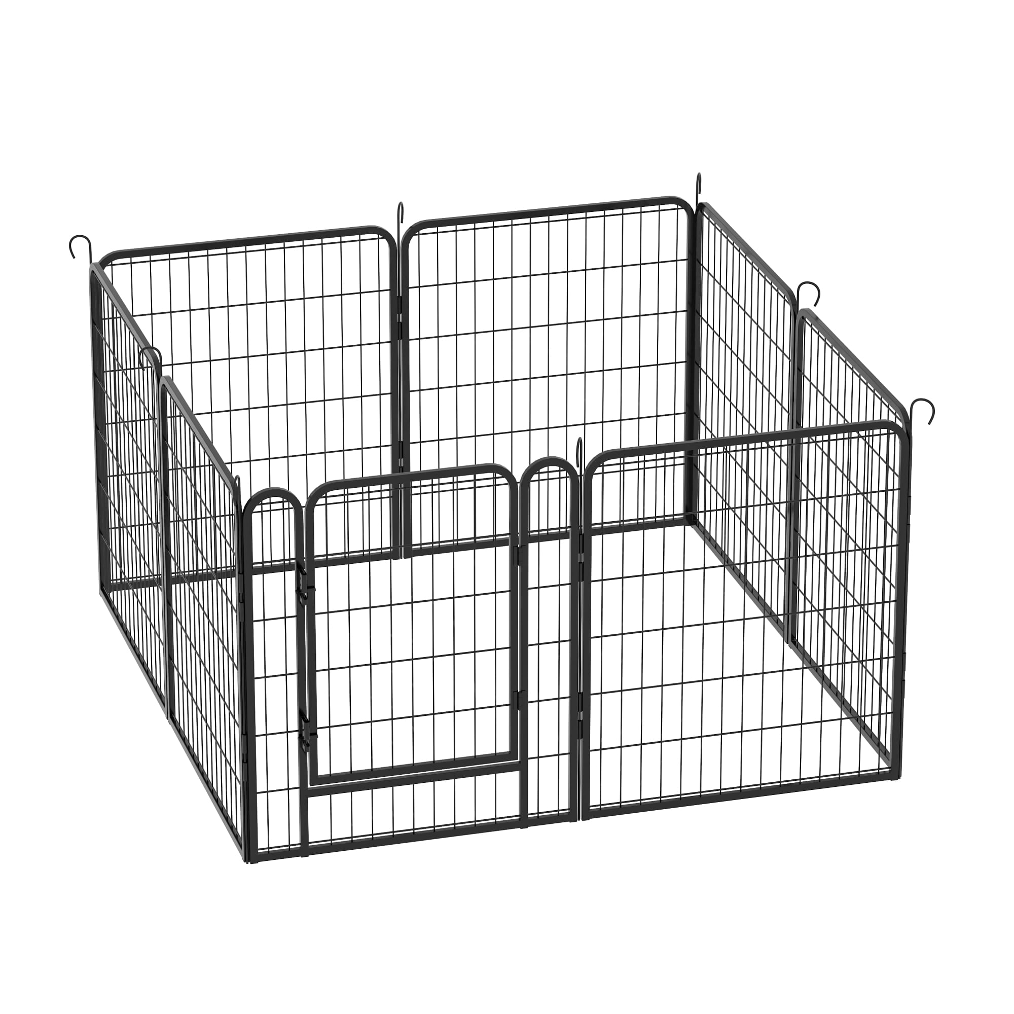 8 Panels Metal Dog Playpen with door,31.7"H Dog Fence Pet Exercise Pen for Outdoor, Indoor