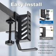 thumbnail image 4 of Desk Side Vertical Laptop Stand,No Drill Laptop Desktop Mount, Black, 4 of 5