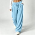 thumbnail image 4 of LUVDA Soft Ribbed Knit Relaxed Fit Pants for Women Fall Winter Gentle Casual Comfort, 4 of 8
