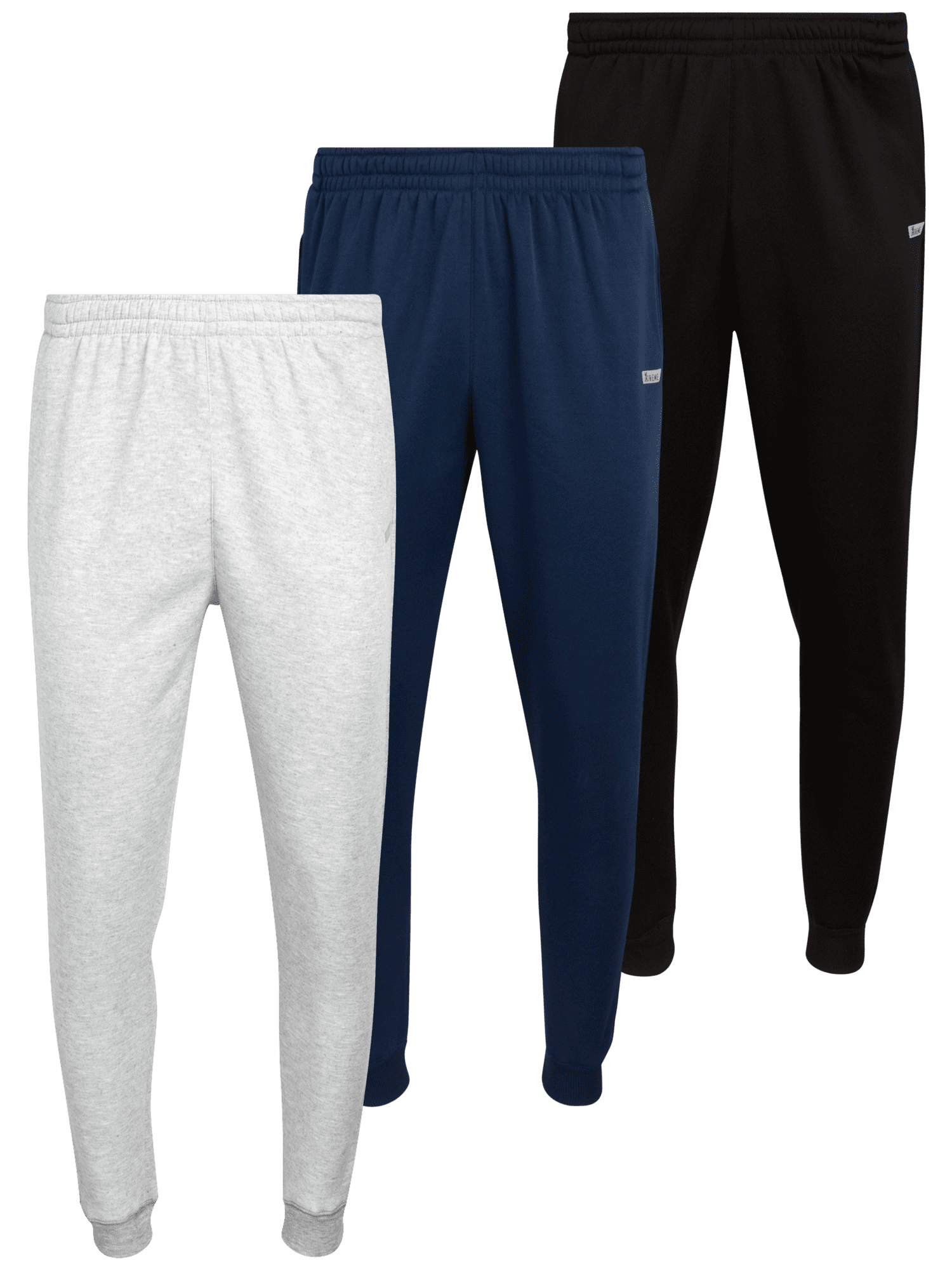 iXtreme Men's Sweatpants 3 Pack Active Fleece Jogger Pants (Size S