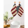 thumbnail image 2 of American Flag Dish Towels Set, Waffle Weave Kitchen Towels 2 Pieces, Vintage Red BlueUSA Flag Microfiber Hair Face Bath Tea Towel Absorbent Quick Drying Cleaning Dish Cloths, 12"x12", 2 of 7